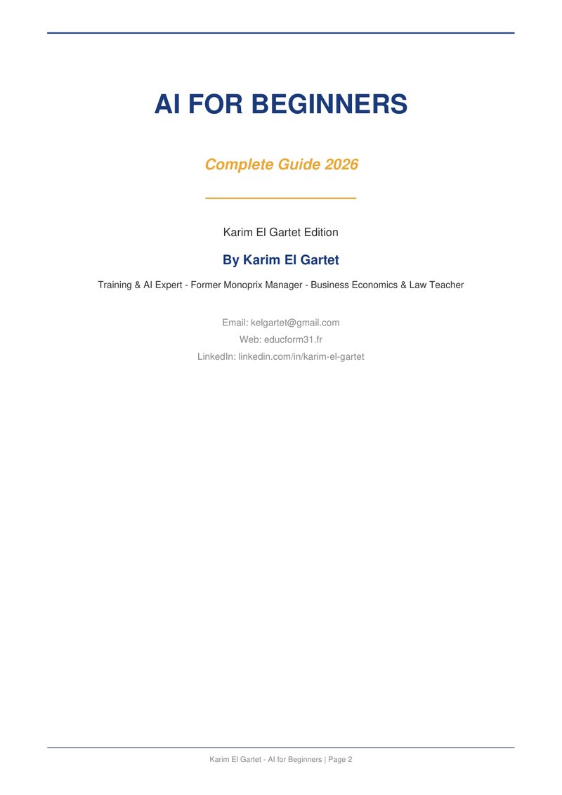 AI for Beginners — Premiers Pas dans l'Intelligence Artificielle - page 2