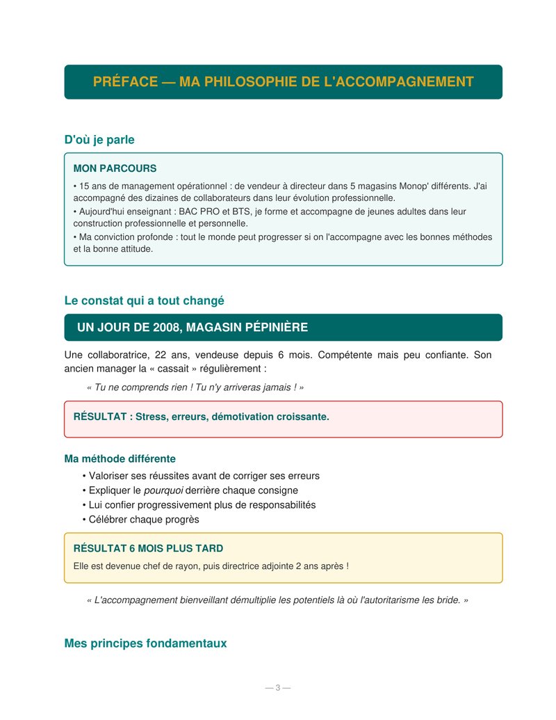 Accompagner sans Casser — 11 Règles d'Or du Management - page 3