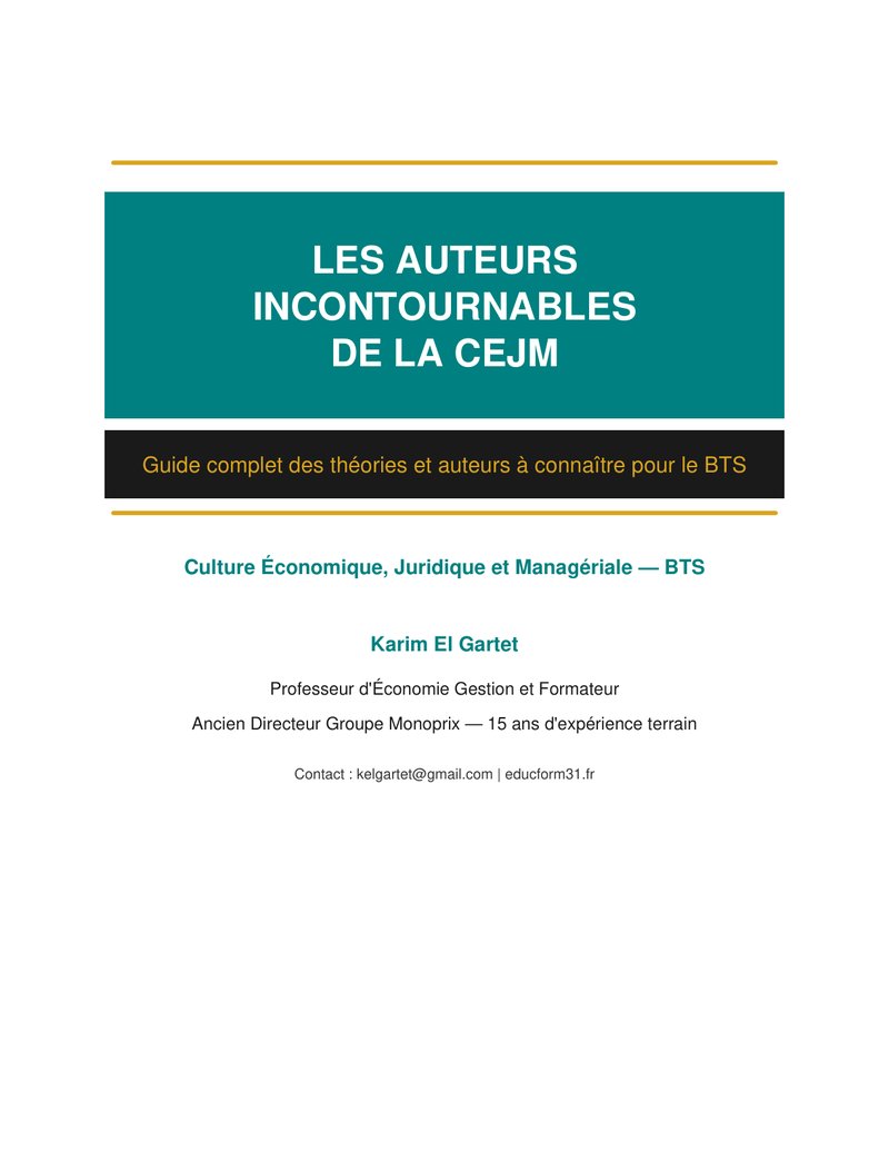 Les Auteurs Clés de la CEJM - page 1