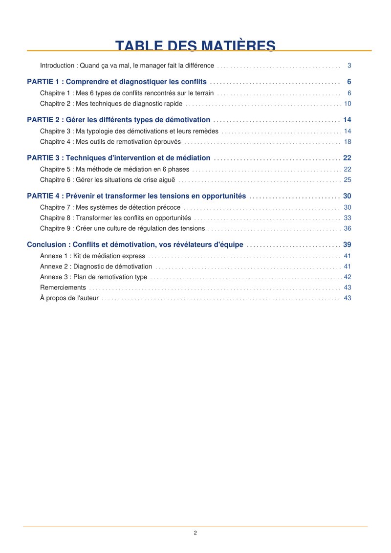 Gérer les Conflits et la Démotivation en Entreprise - page 2