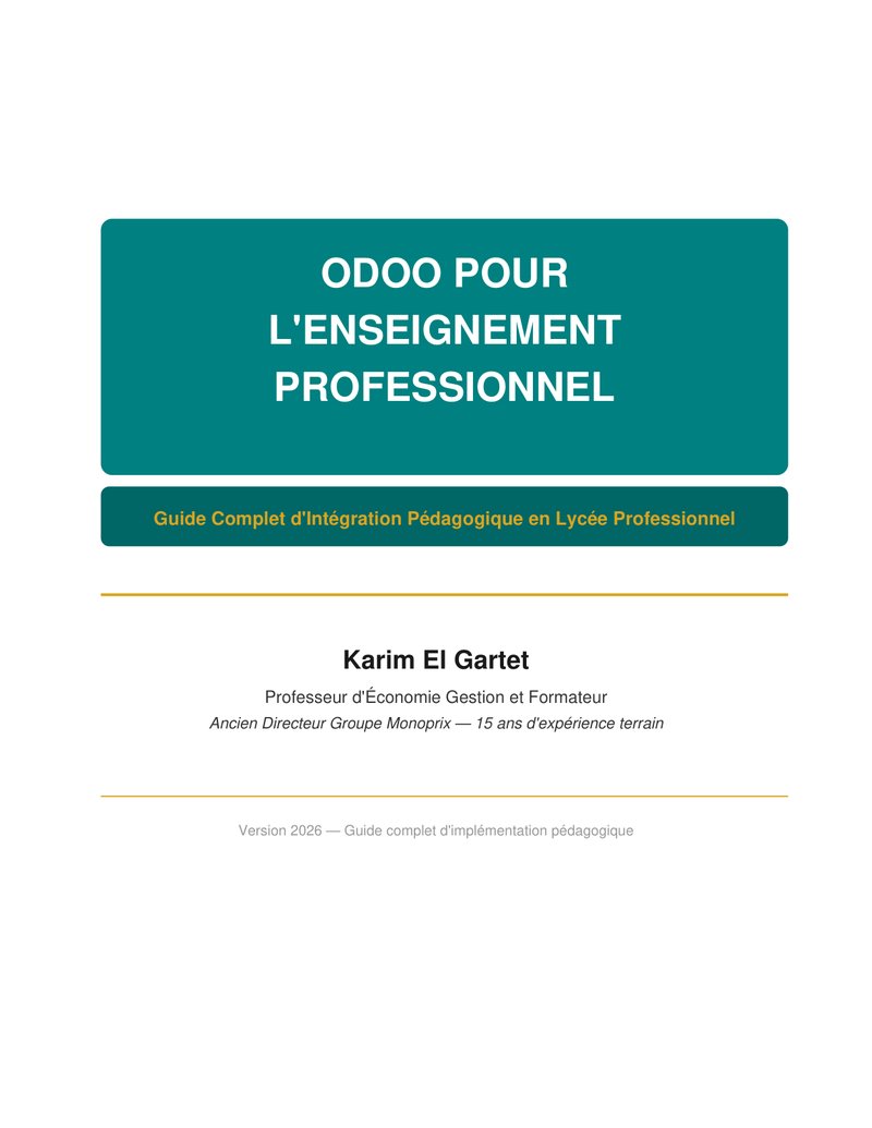 ODOO pour l'Enseignement Professionnel - page 1